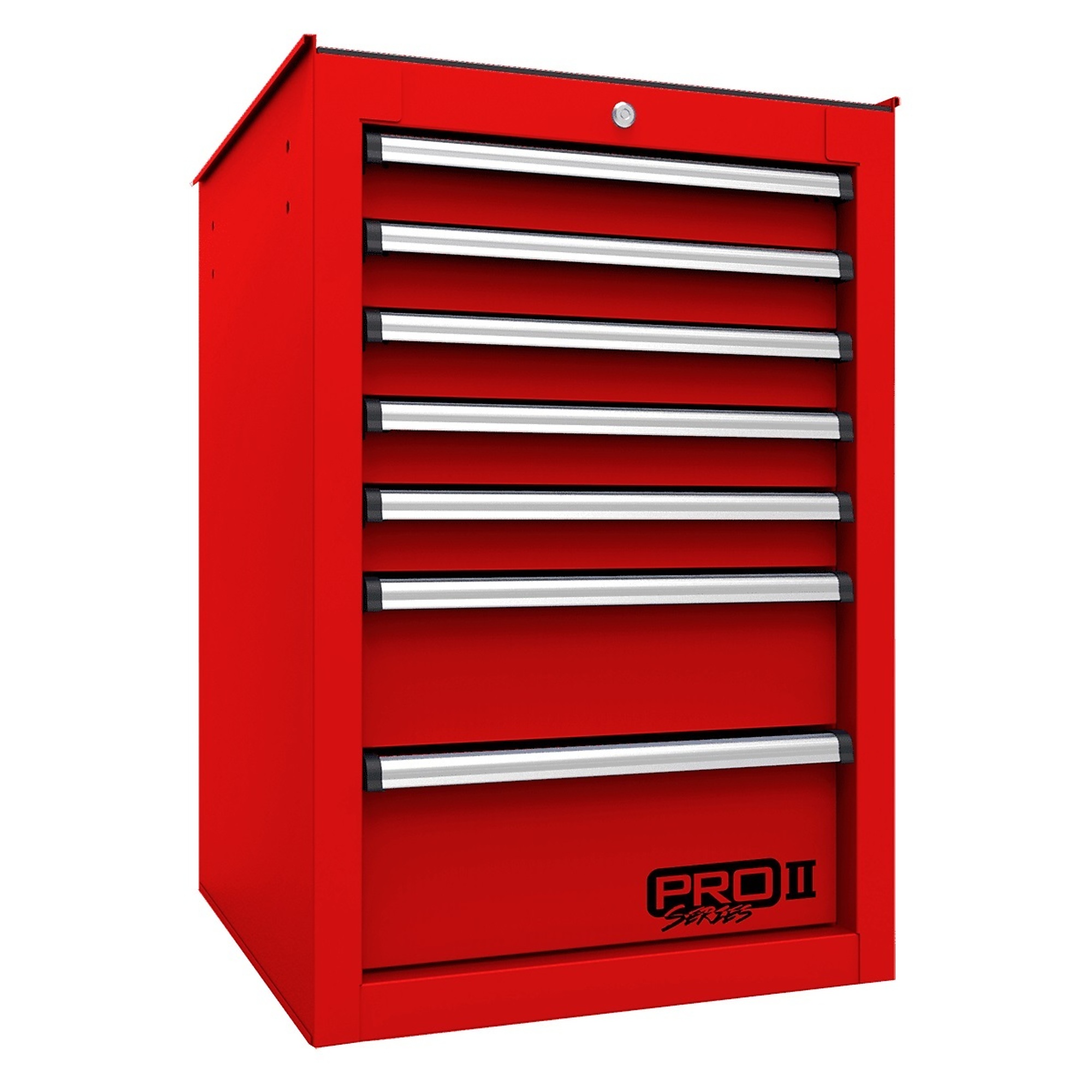 Homak 14in. Pro 2 Series 7-Drawer Side Tool Cabinet, Red, 14.5in.W x 24.5in.D x 32.87in.H., Model# RD08014552